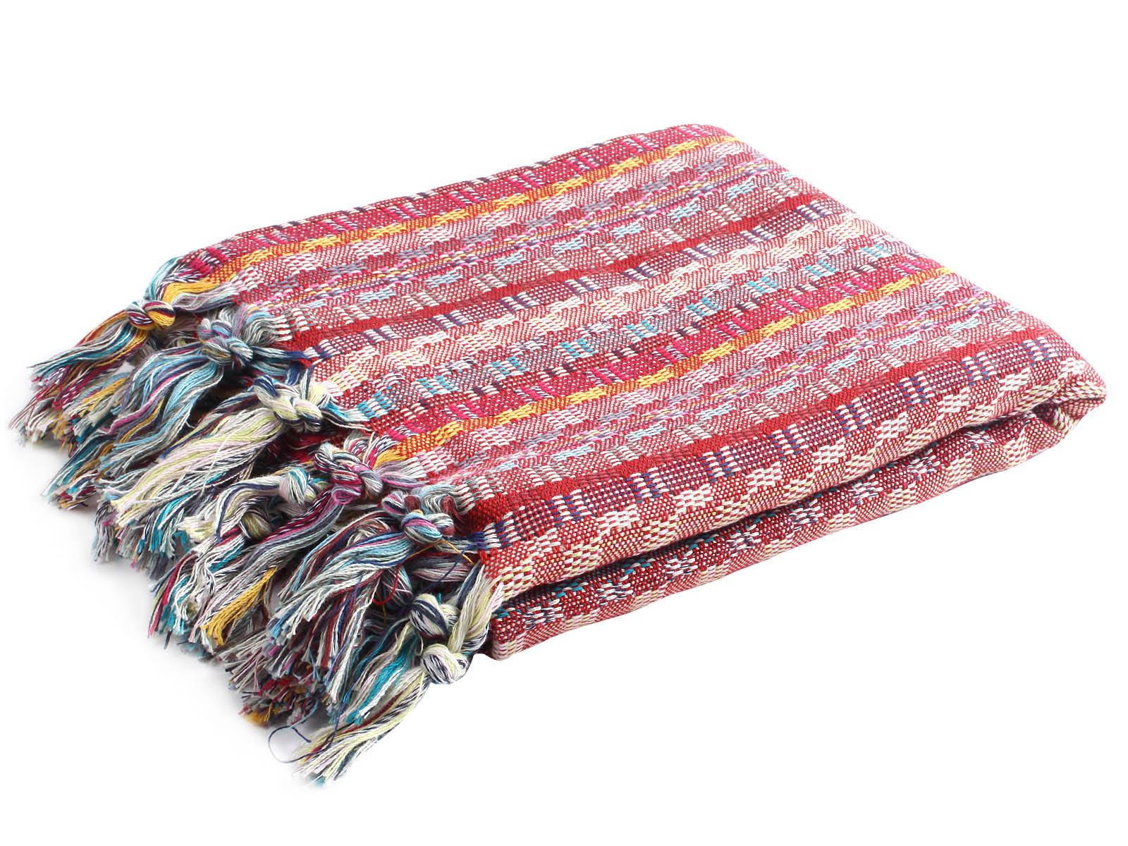Set of 4 Turkish Beach Towel Colorful Series 39" X 71" 100% Red