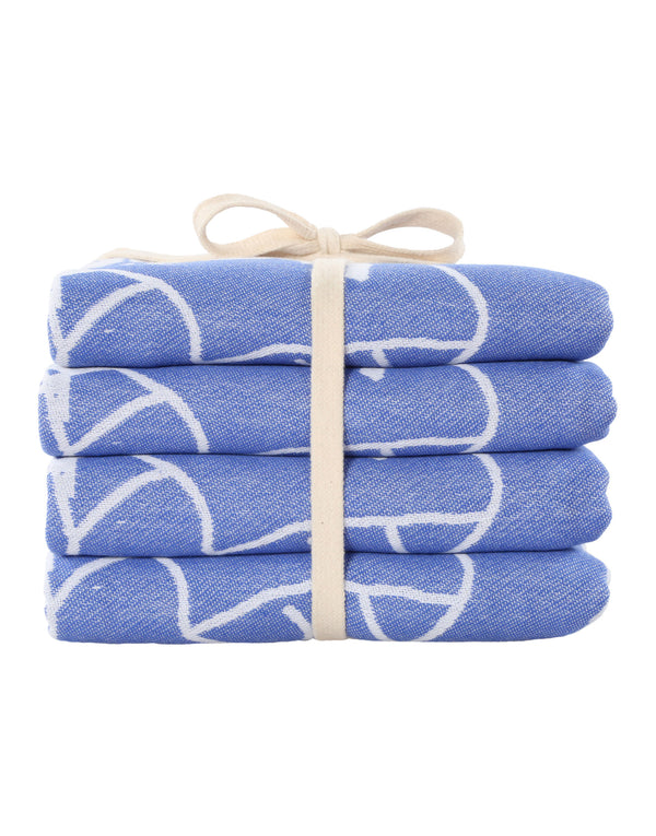 Set of 4 Turkish Beach Towels Nautical Series Pestemal 36"x63" , Plastic and Ocean