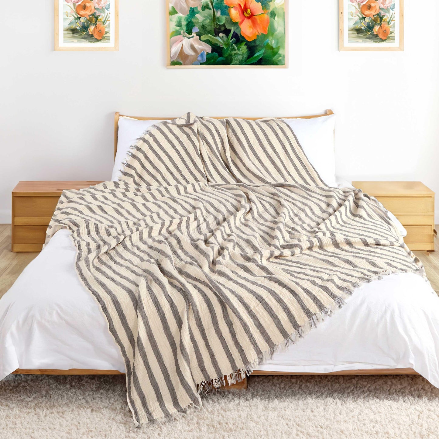 Mocha Muslin Blanket - Cacala