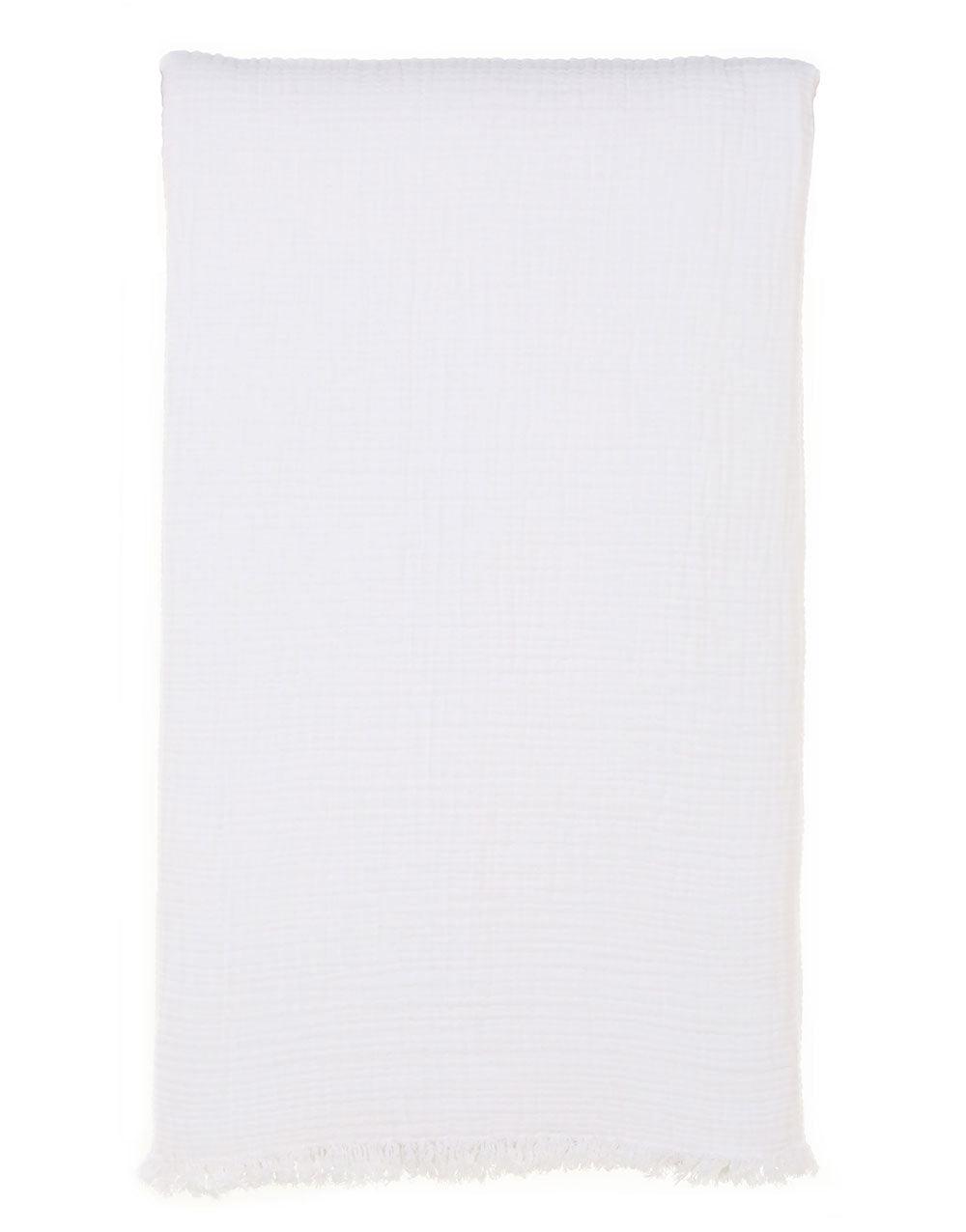 Cacala Luxury Throw Blanket Muslin Series 100% Cotton White - Cacala