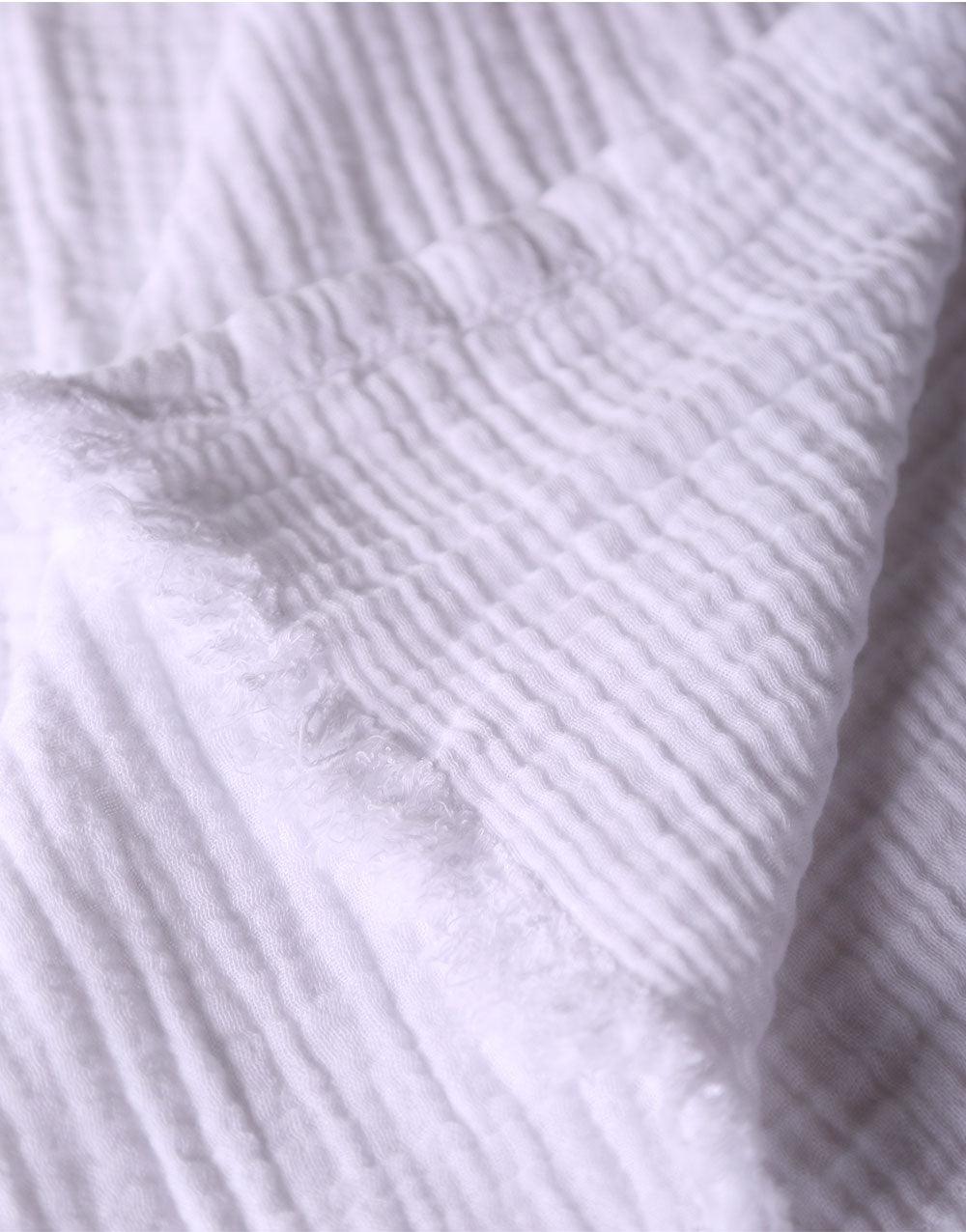Cacala Luxury Throw Blanket Muslin Series 100% Cotton White - Cacala