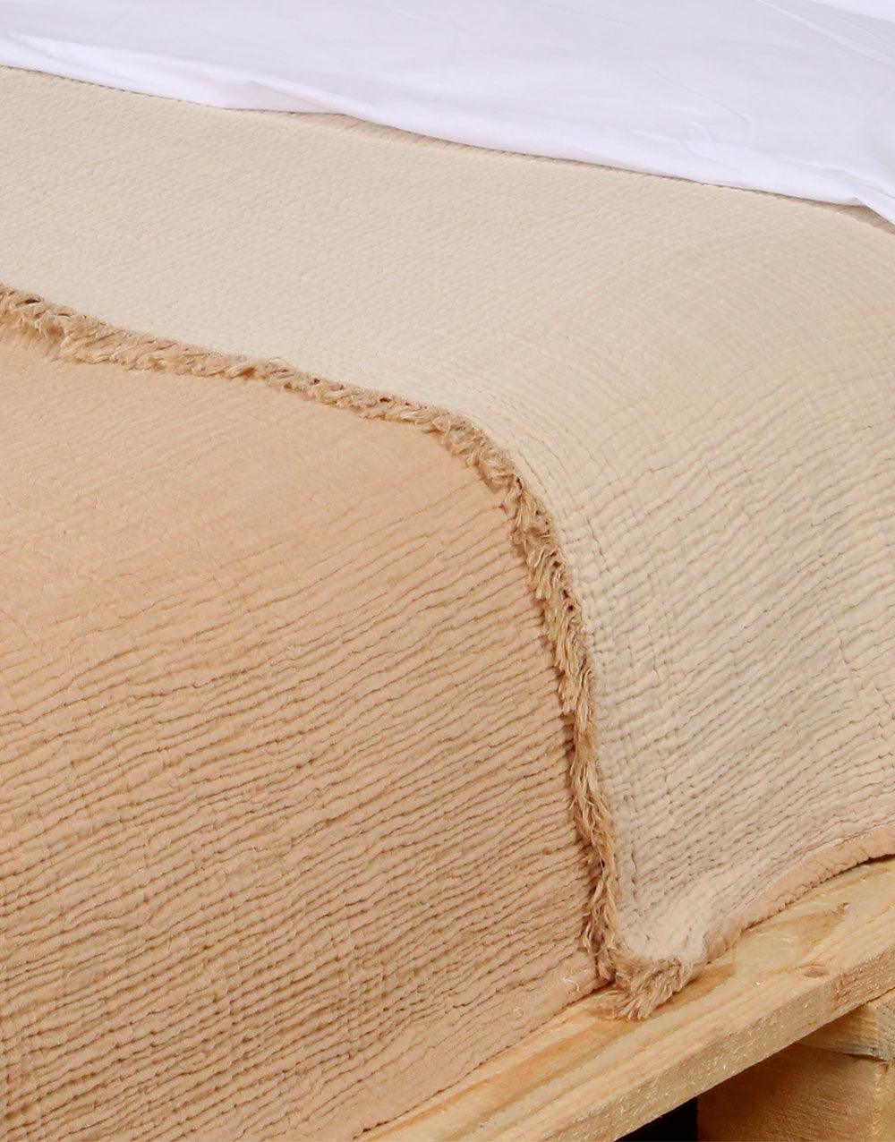 Throw Blanket Muslin Beige - Cacala