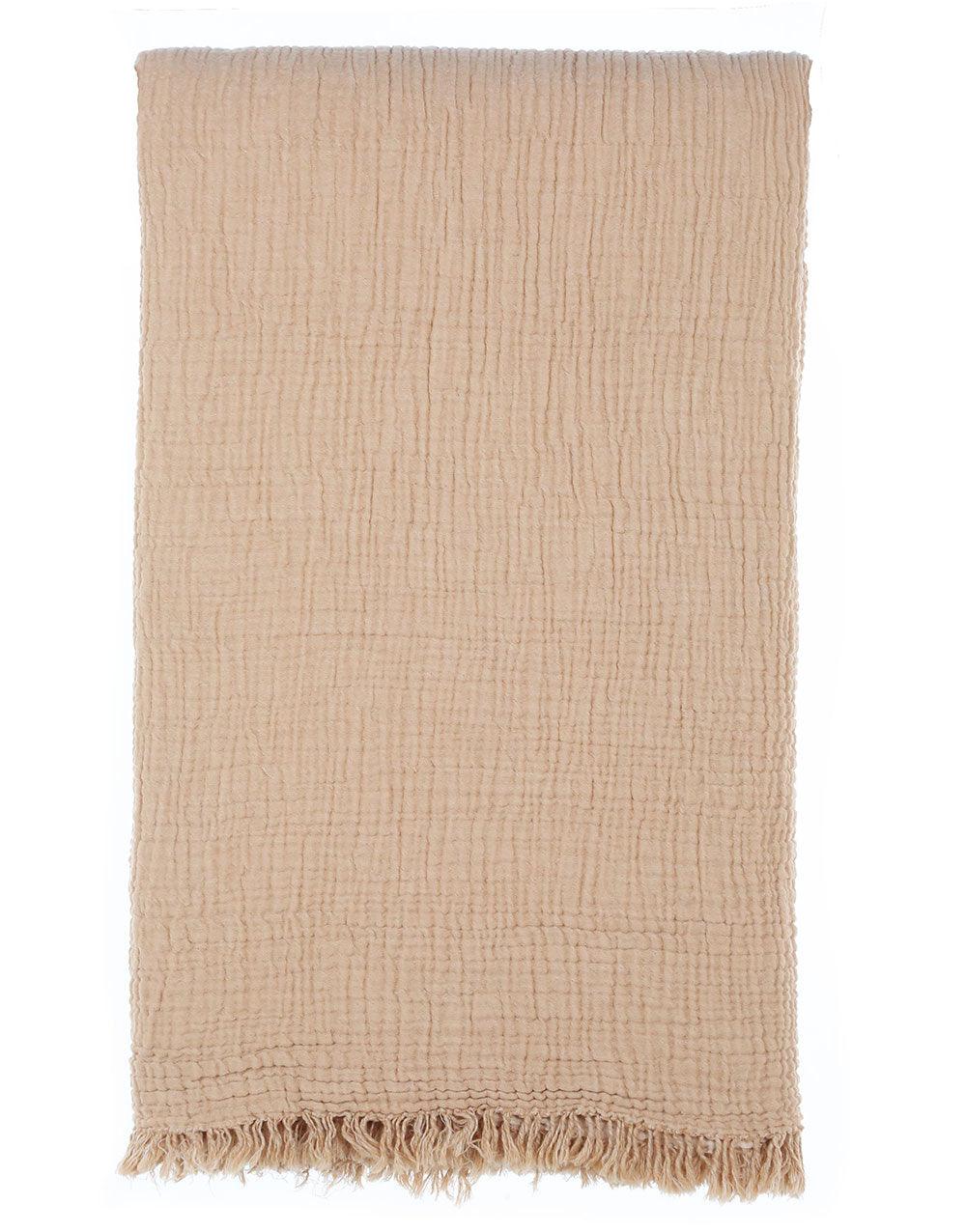 Throw Blanket Muslin Beige - Cacala