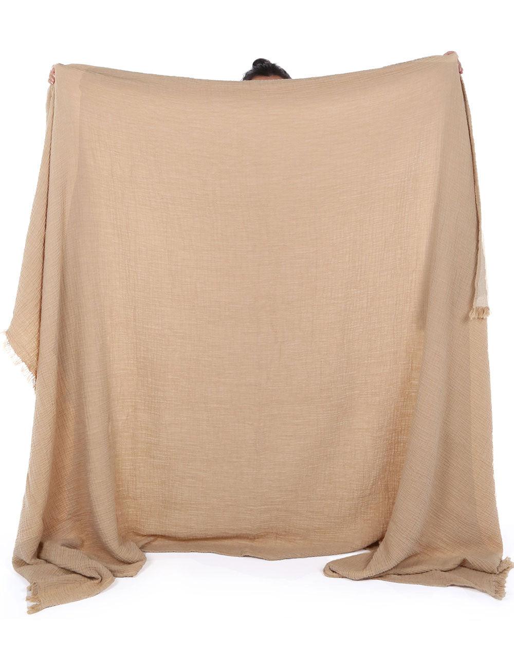 Throw Blanket Muslin Beige - Cacala