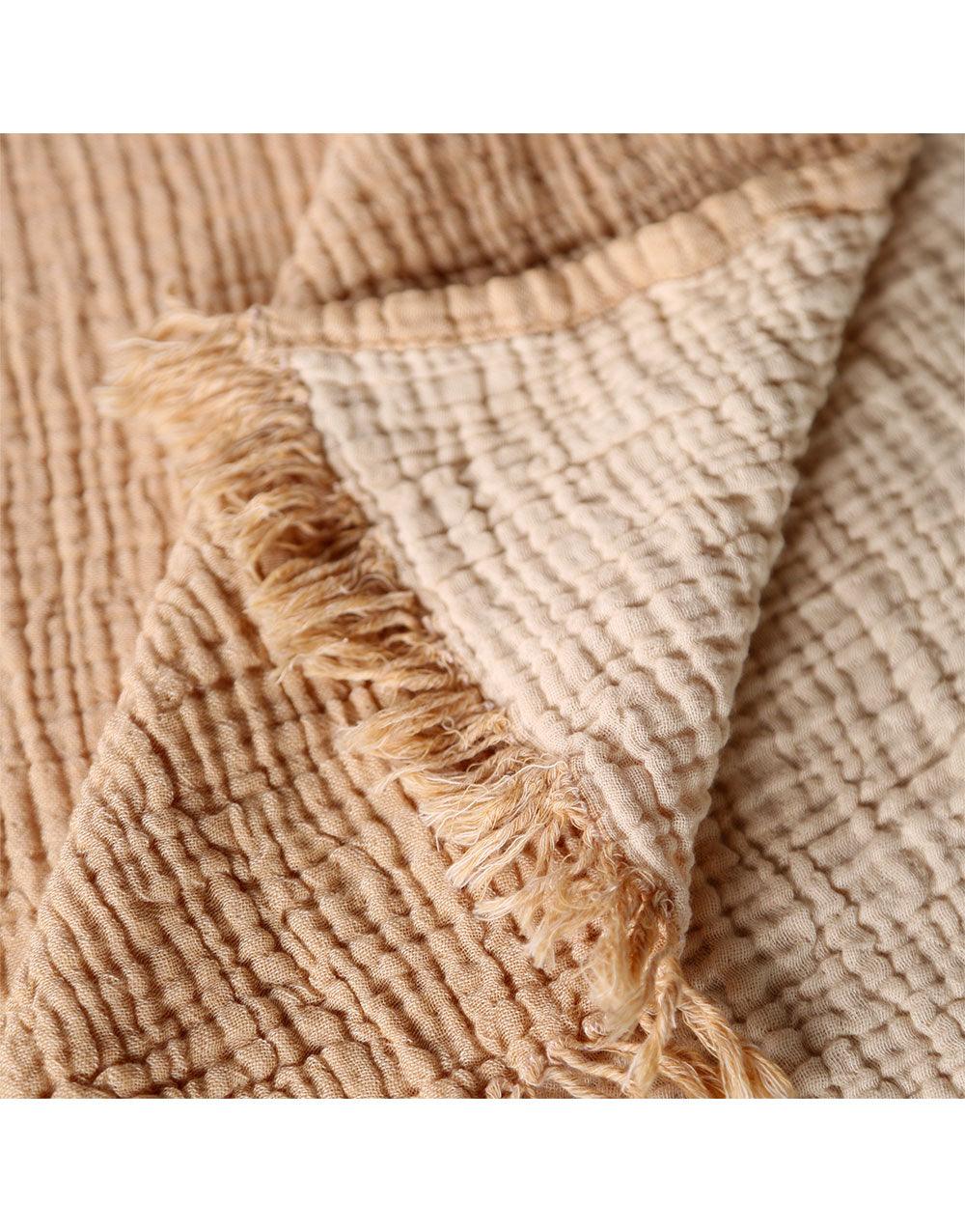 Throw Blanket Muslin Beige - Cacala