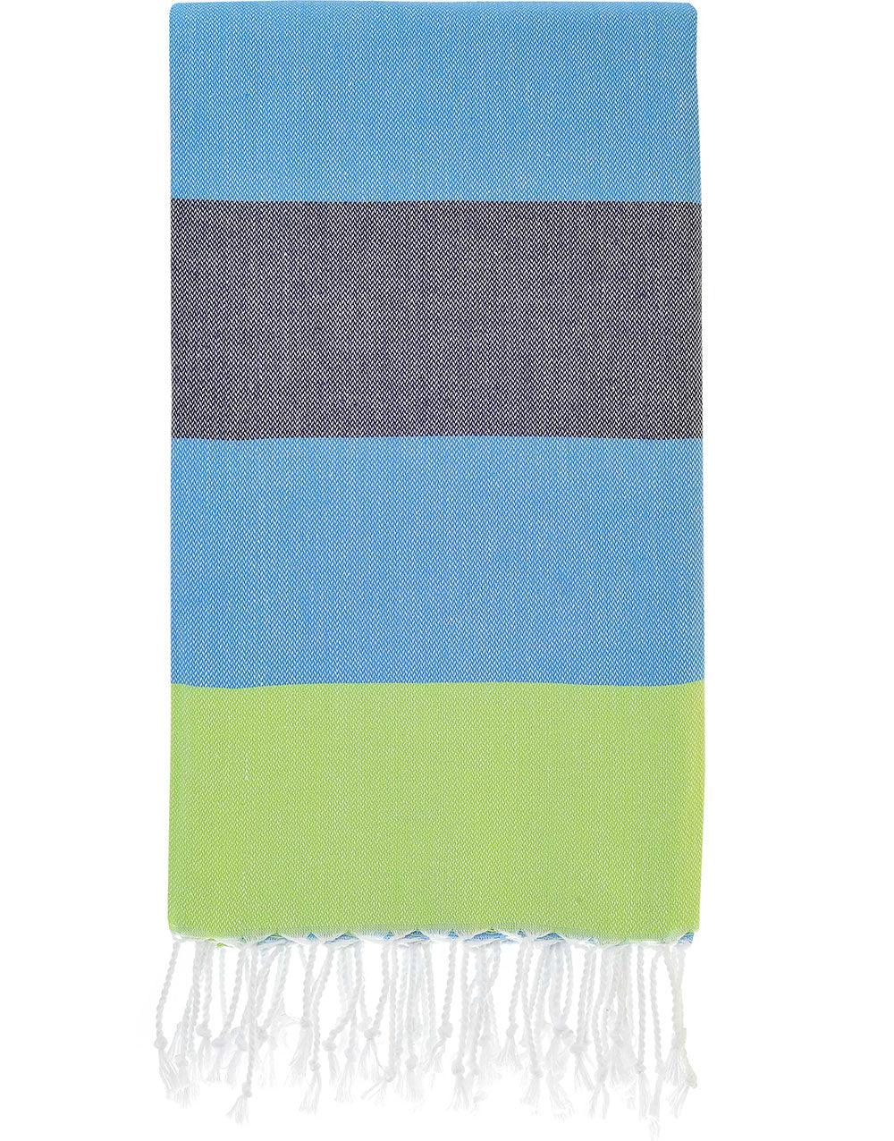 Wide Stripe Turkish Beach Towel - Cacala