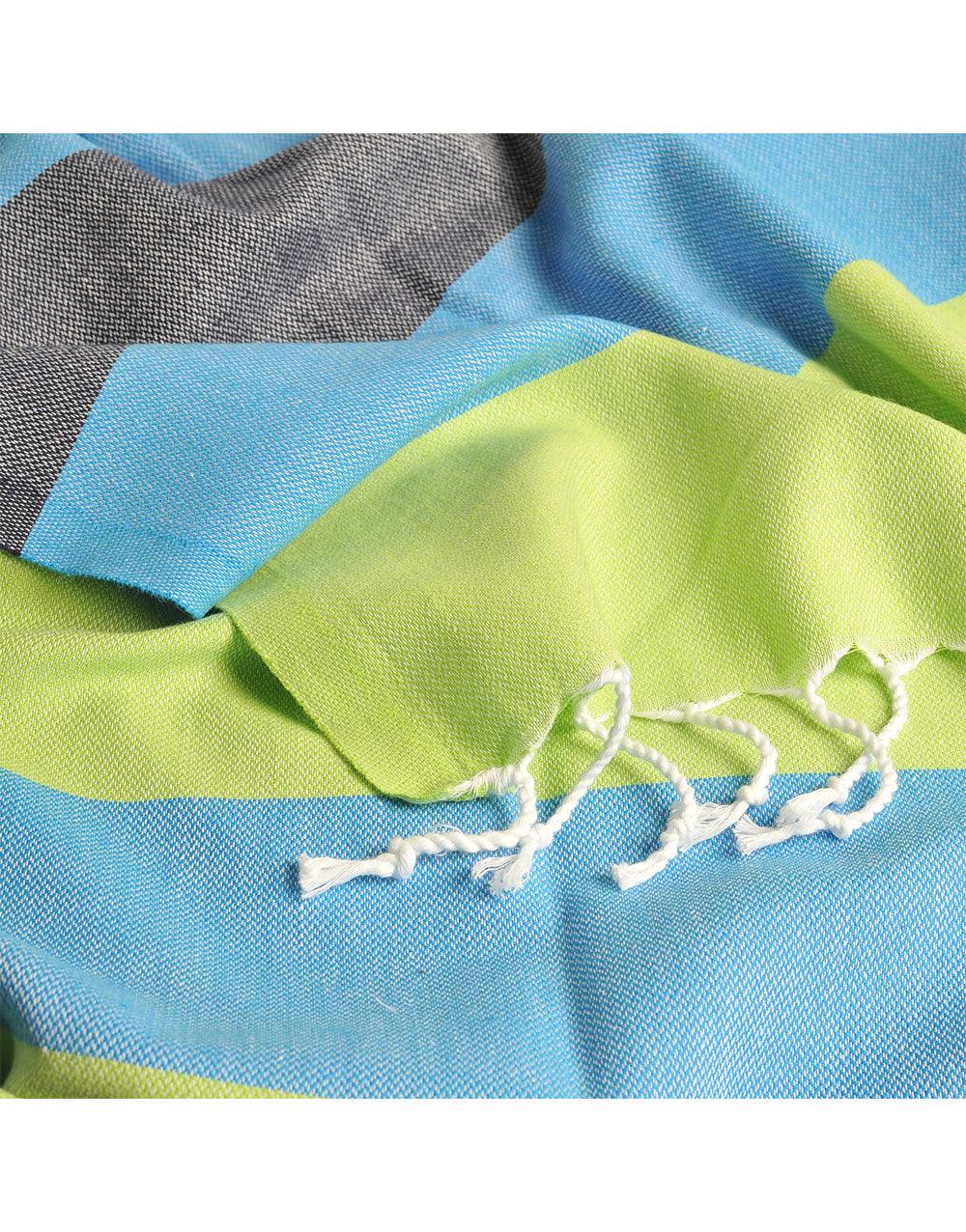 Wide Stripe Turkish Beach Towel - Cacala