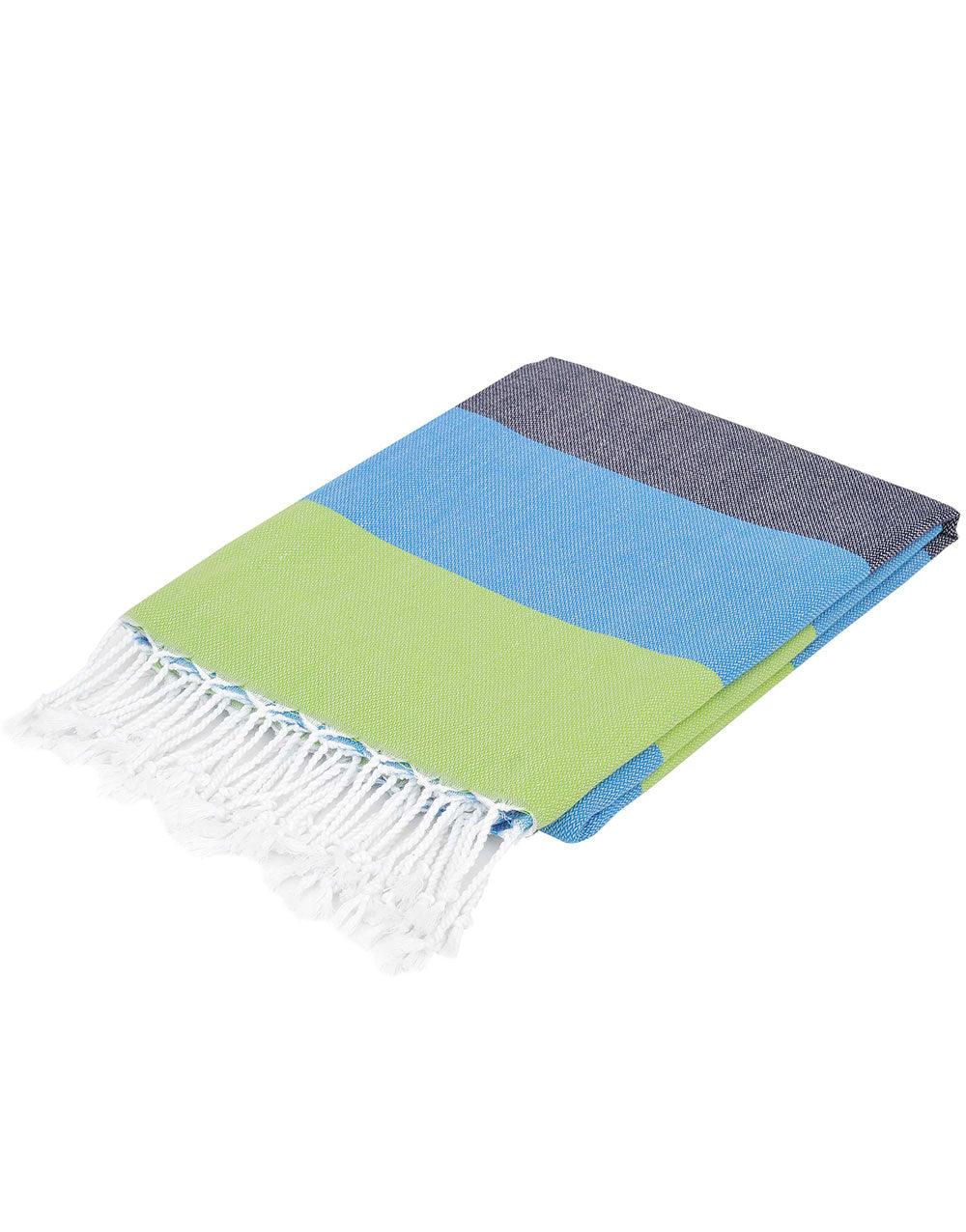 Wide Stripe Turkish Beach Towel - Cacala