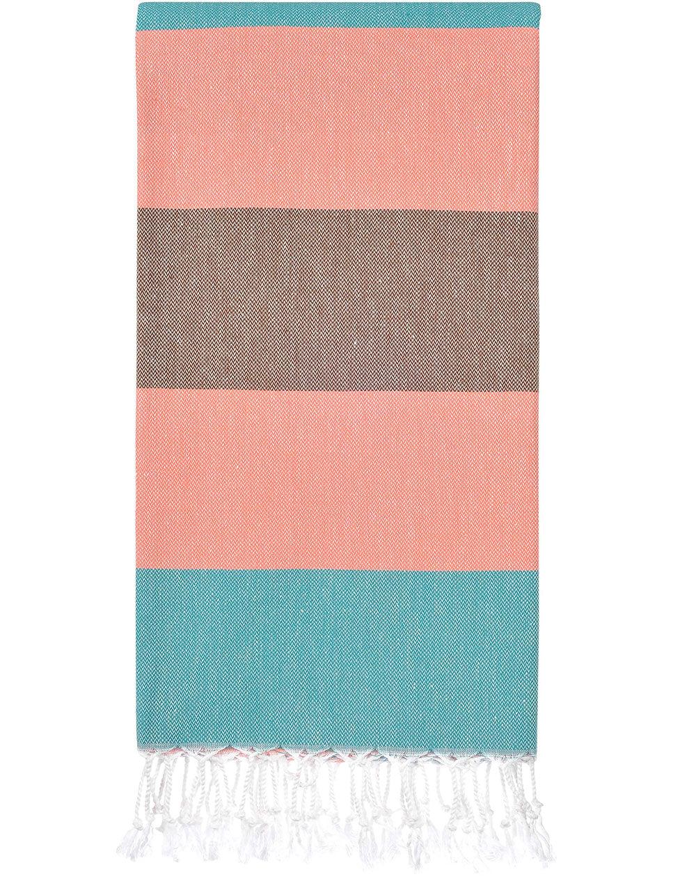 Wide Stripe Turkish Beach Towel - Cacala