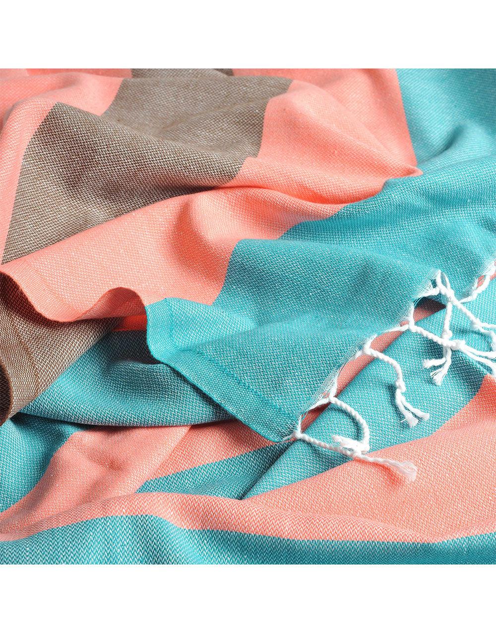 Wide Stripe Turkish Beach Towel - Cacala