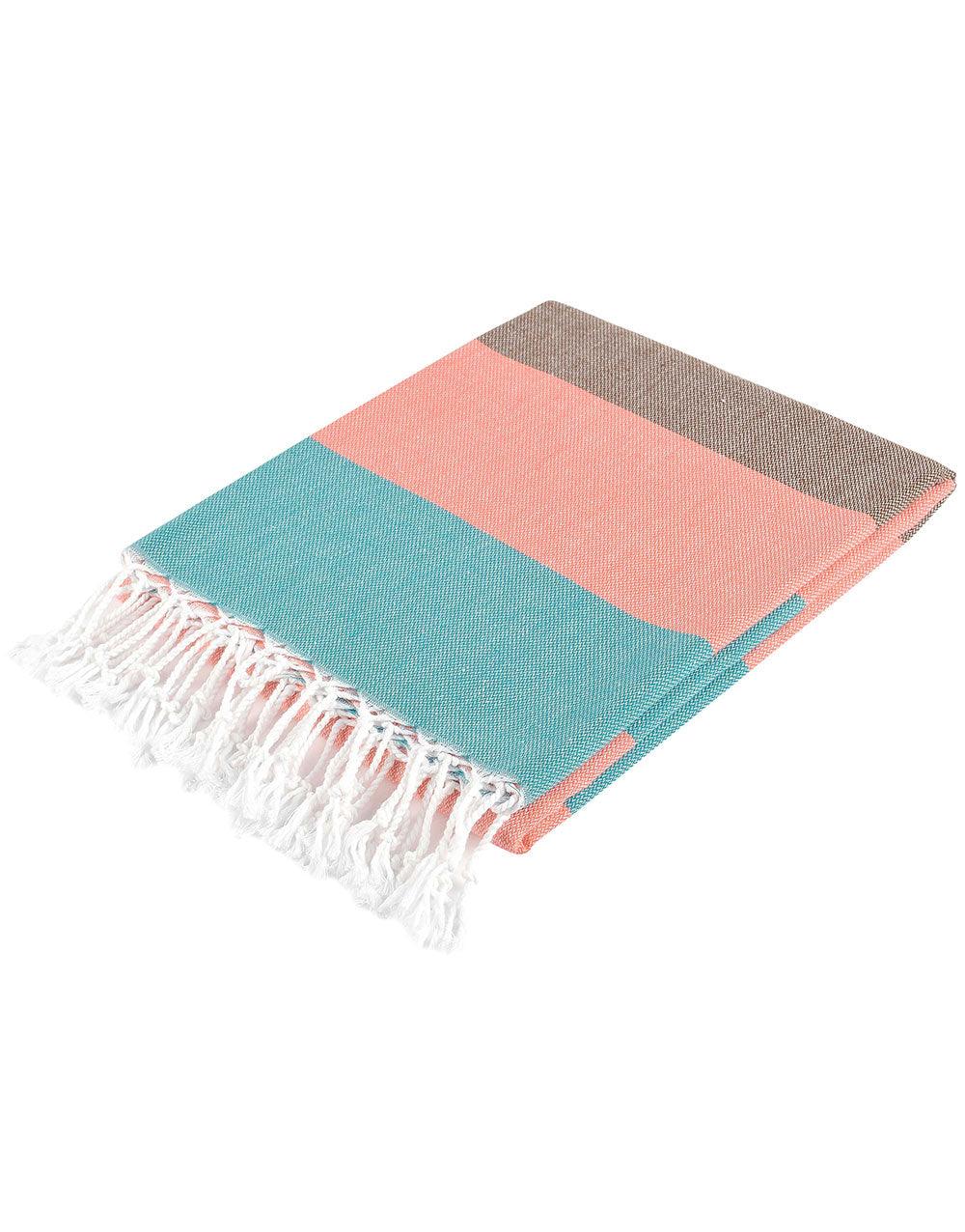 Wide Stripe Turkish Beach Towel - Cacala