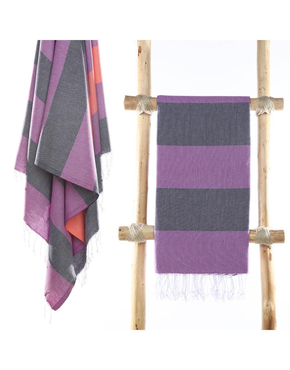 Wide Stripe Turkish Beach Towel - Cacala