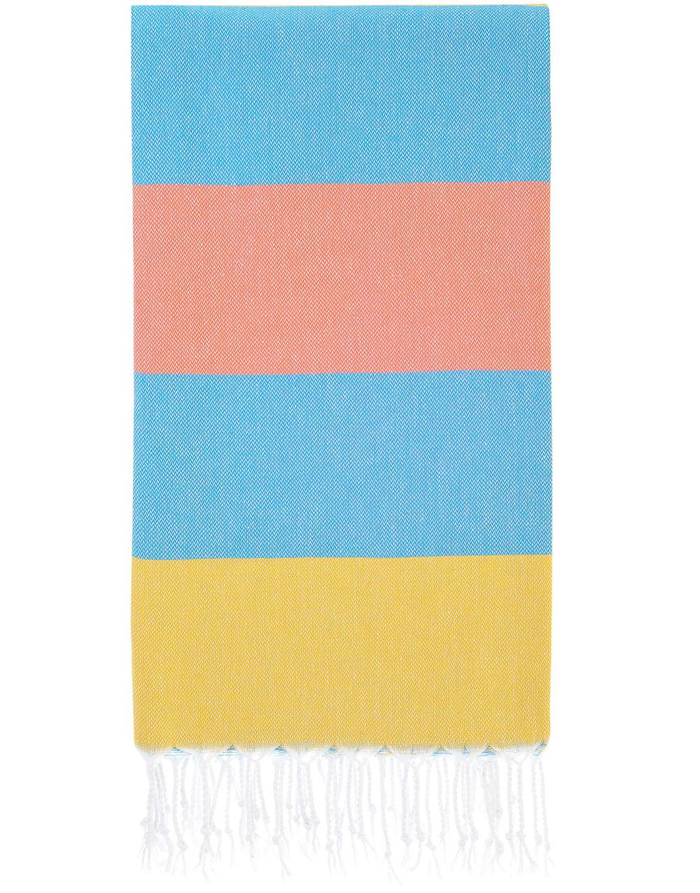 Wide Stripe Turkish Beach Towel - Cacala