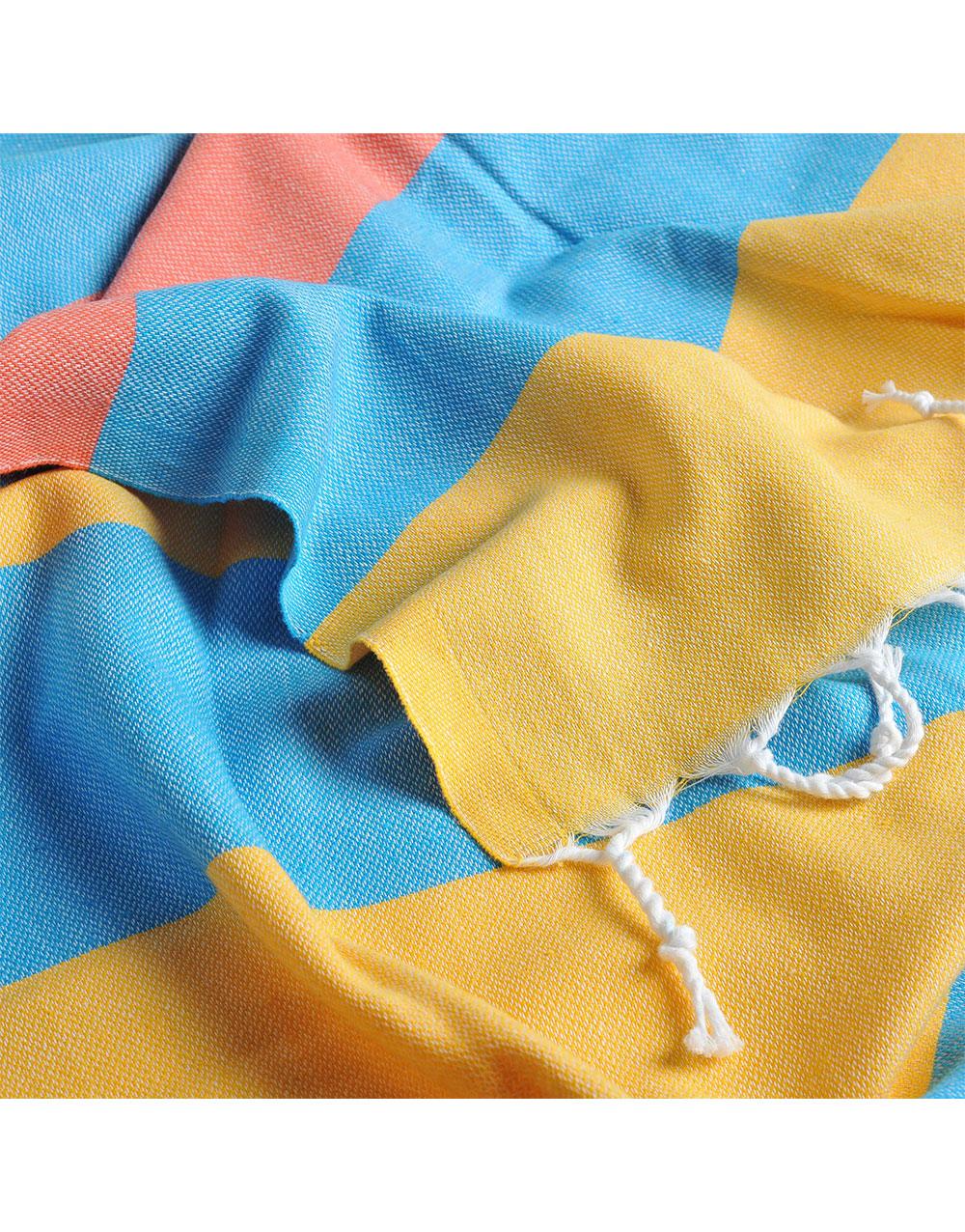 Wide Stripe Turkish Beach Towel - Cacala