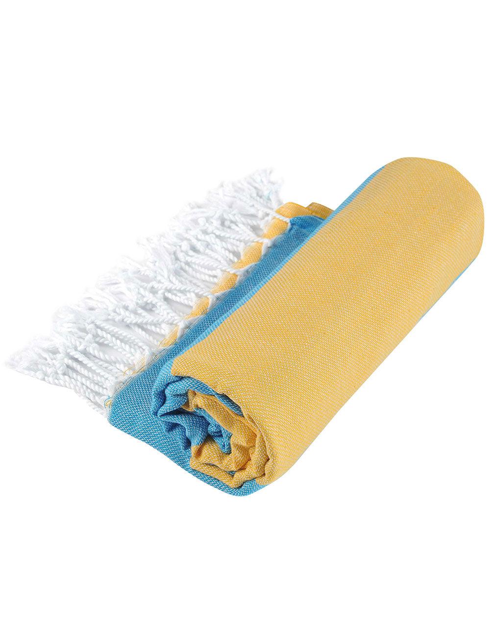 Wide Stripe Turkish Beach Towel - Cacala