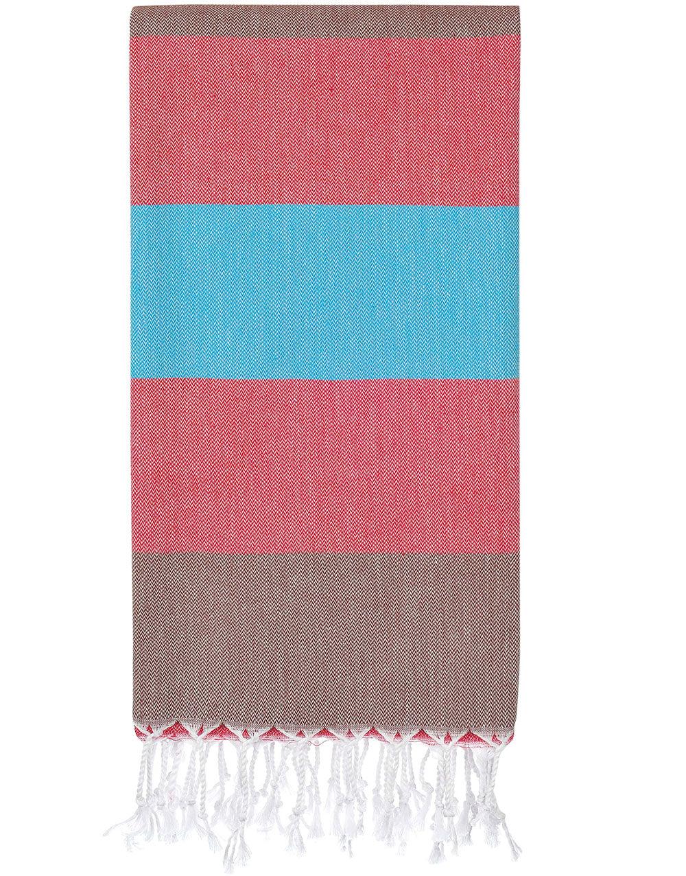 Wide Stripe Turkish Beach Towel - Cacala