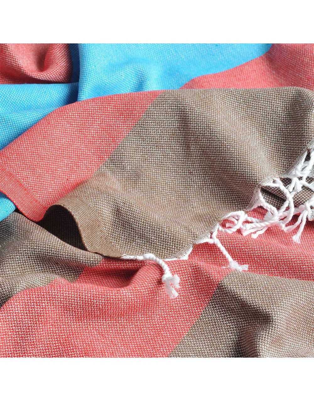 Wide Stripe Turkish Beach Towel - Cacala