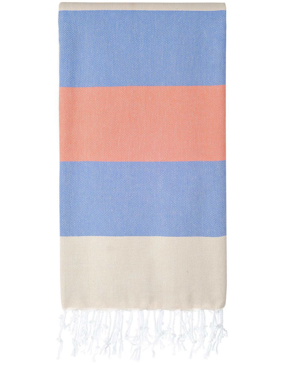 Wide Stripe Turkish Beach Towel - Cacala