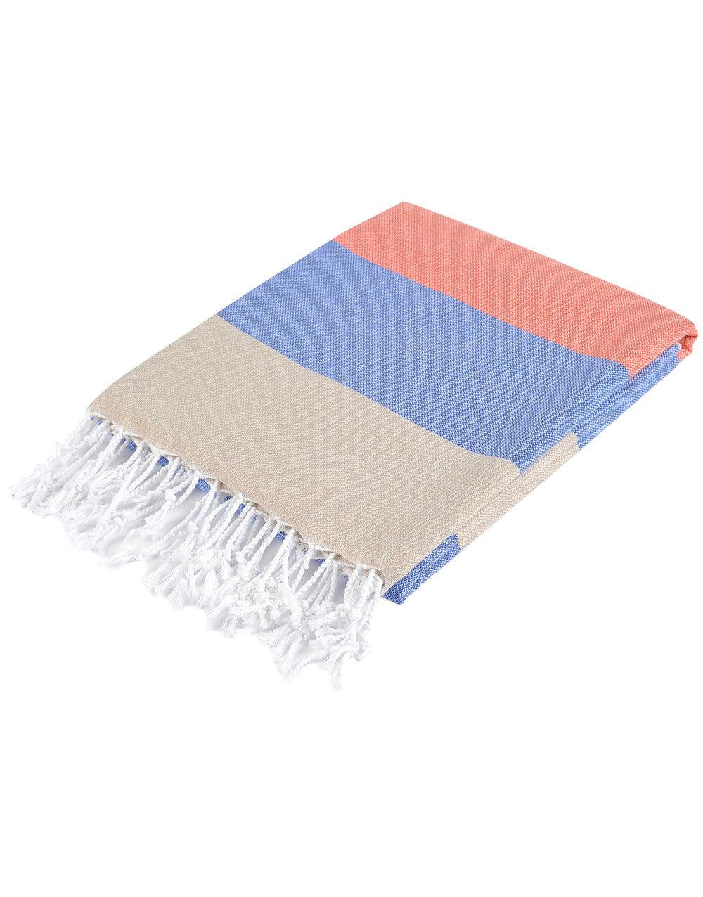Wide Stripe Turkish Beach Towel - Cacala