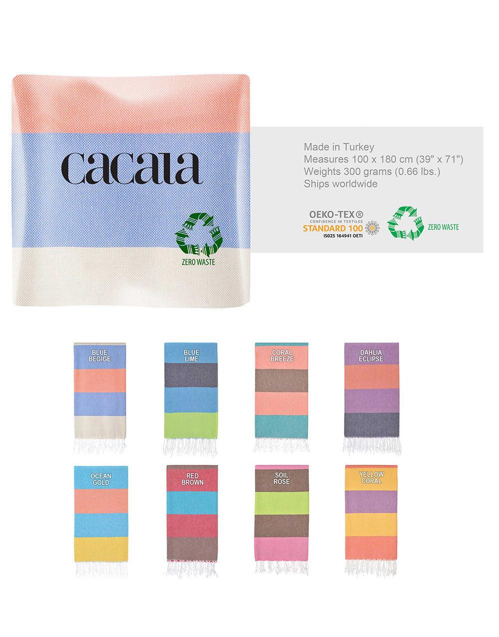Wide Stripe Turkish Beach Towel - Cacala