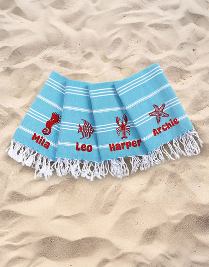 Personalized Turkish Towel - Ocean