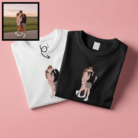 Custom Photo Embroidered T-Shirt