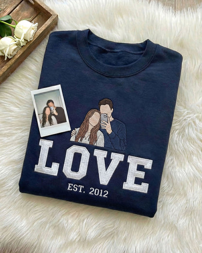 Custom Photo Embroidered Sweatshirt