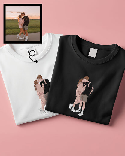 Custom Photo Embroidered T-Shirt