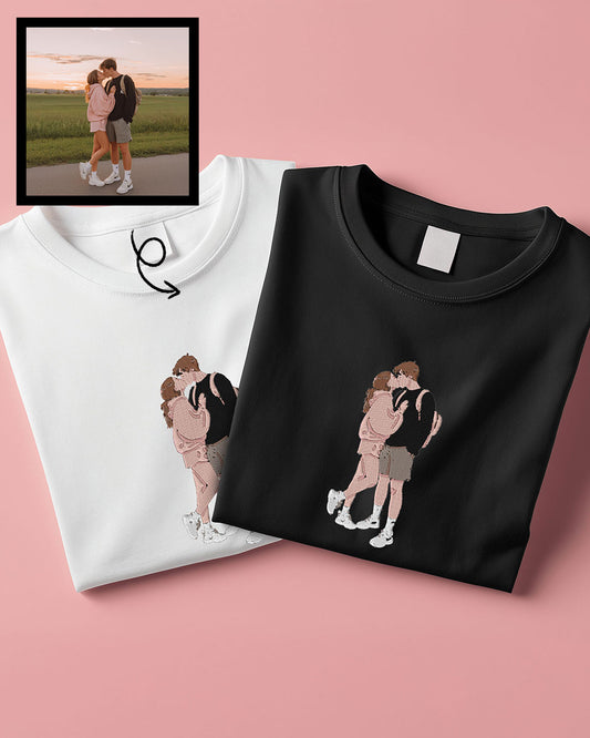 Custom Photo Embroidered T-Shirt
