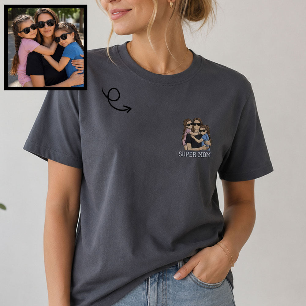 Custom Photo Embroidered T-Shirt
