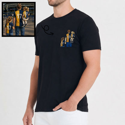 Custom Photo Embroidered T-Shirt (Pet Lover)