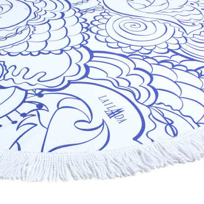 High quality round beach towel picnic peshtemal sand free lightweight quick dry
