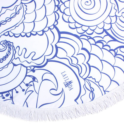 High quality round beach towel picnic peshtemal sand free lightweight quick dry