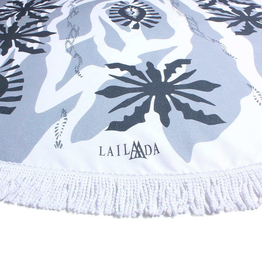 High quality round beach towel picnic peshtemal sand free lightweight quick dry