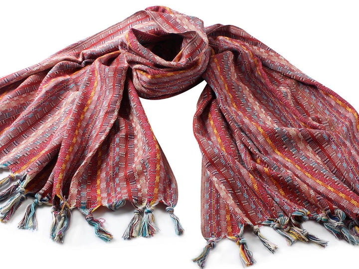 Set of 4 Turkish Beach Towel Colorful Series 39" X 71" 100% Red