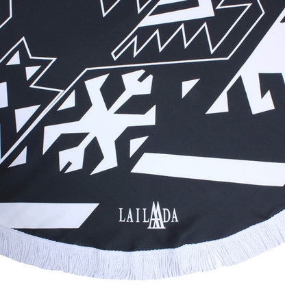 High quality round beach towel picnic peshtemal sand free lightweight quick dry