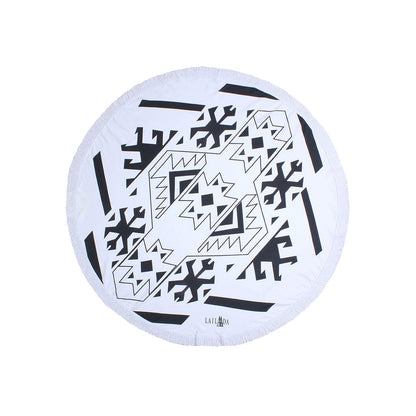 High quality round beach towel picnic peshtemal sand free lightweight quick dry