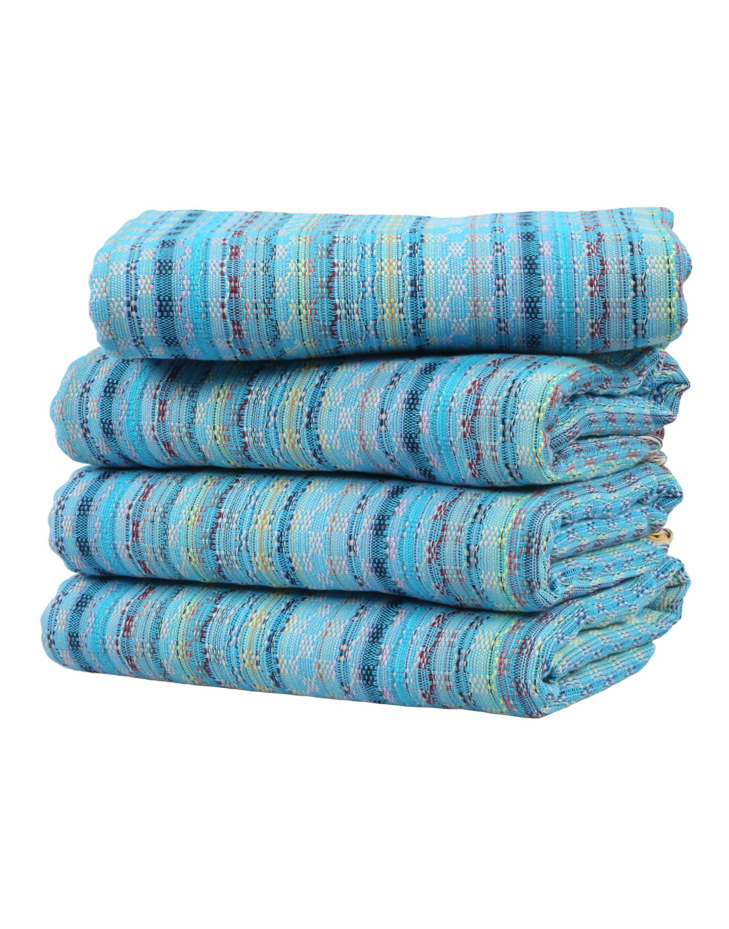 Set of 4 Turkish Beach Towel Colorful Series 39" X 71" 100% Cotton Blue