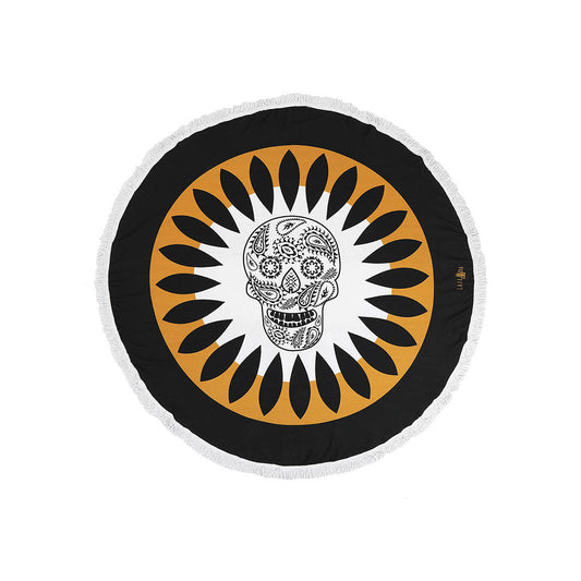 High quality round beach towel picnic peshtemal sand free lightweight quick dry