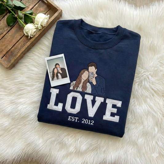 Custom Photo Embroidered Sweatshirt