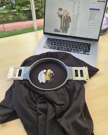 Custom Photo Embroidered T-Shirt (Pet Lover)