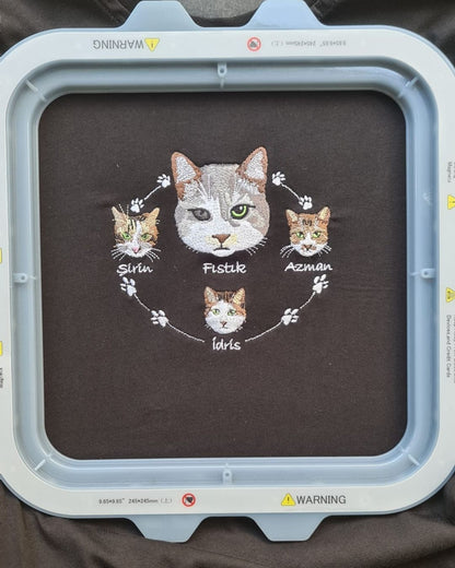 Custom Photo Embroidered T-Shirt (Pet Lover)