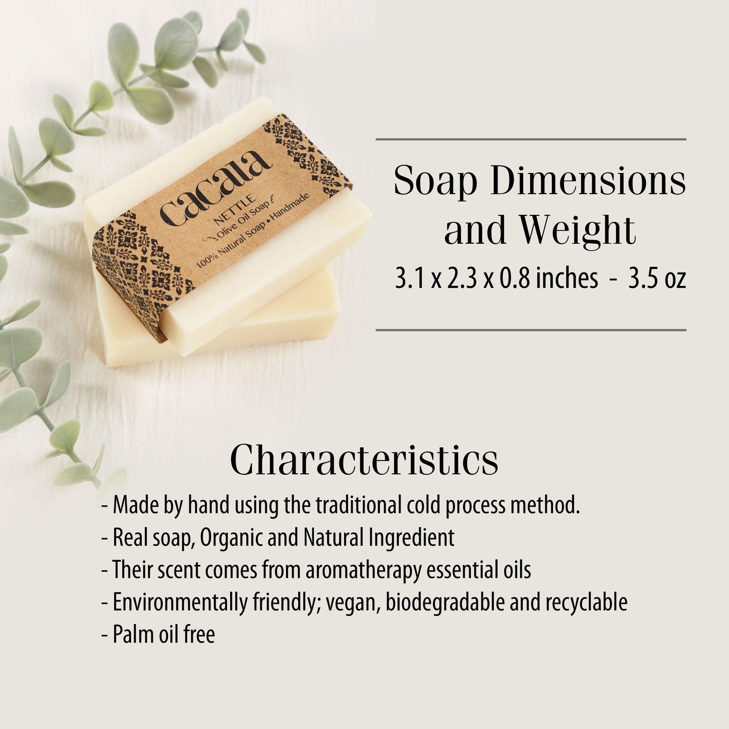 Natural Organic Olive Oil Soap - Cacala