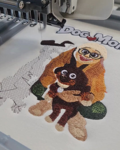 Custom Photo Embroidered T-Shirt (Pet Lover)