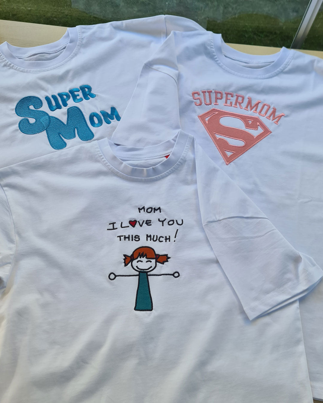 Custom Embroidered Tshirt - Super Mom