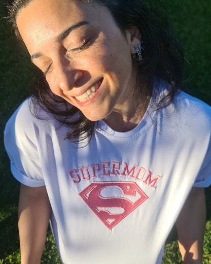 Custom Embroidered Tshirt - Super Mom
