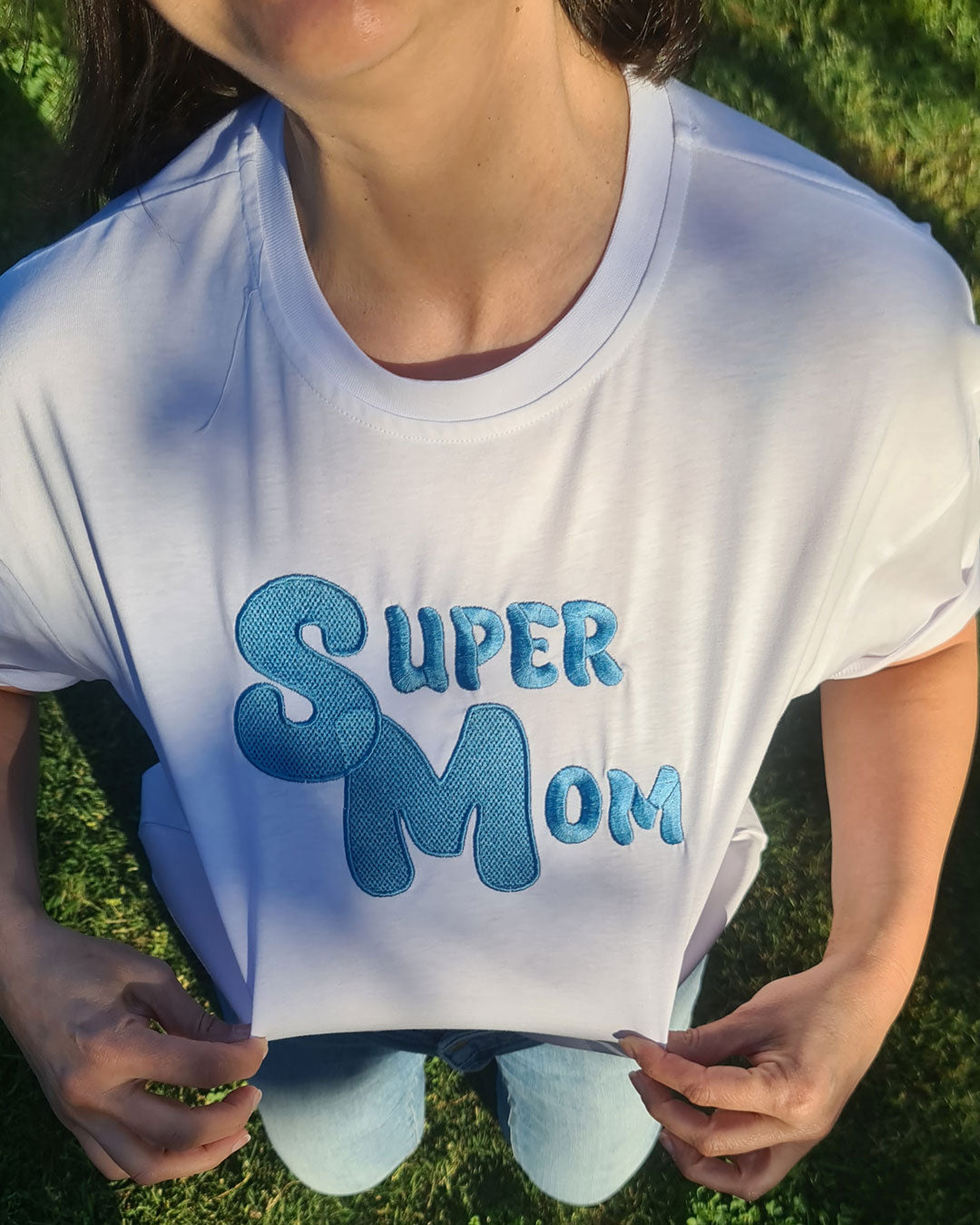 Custom Embroidered Tshirt - Super Mom
