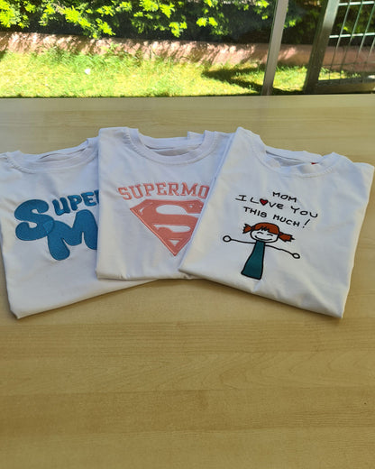 Custom Embroidered Tshirt - Super Mom