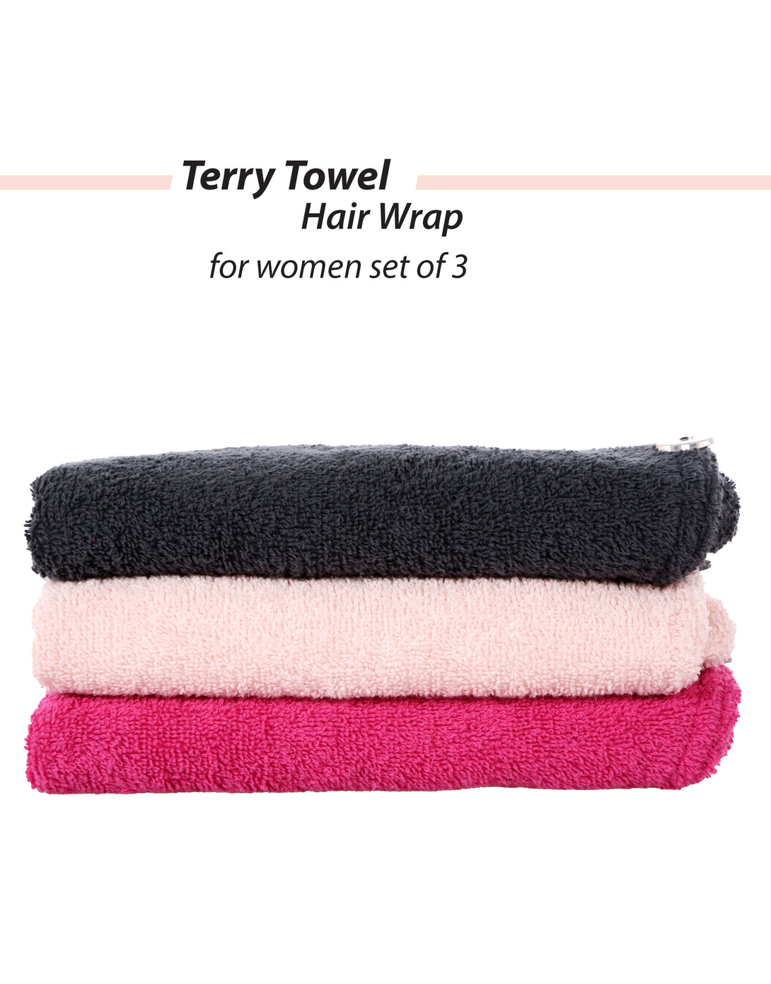 Cotton hair towel  terry cloth wrap 3 pcs set hair turbans for wet hair Drying Hair Wrap Towels for curly hair women anti frizz