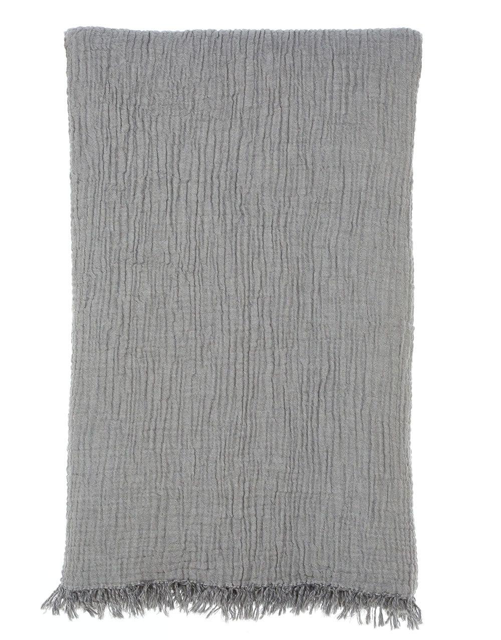 Cacala Plus Size Throw Blanket Muslin Series 100% Cotton Grey - Cacala